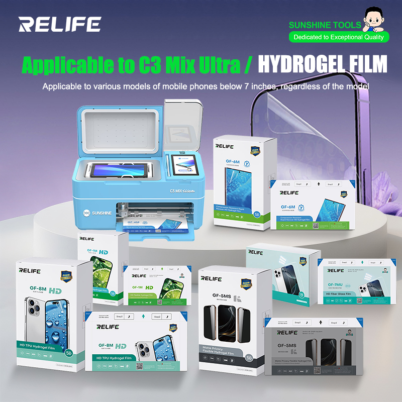 Screen Protector Cutter - RELIFE GF-1M GF-5MS HD TPH Hydrogel