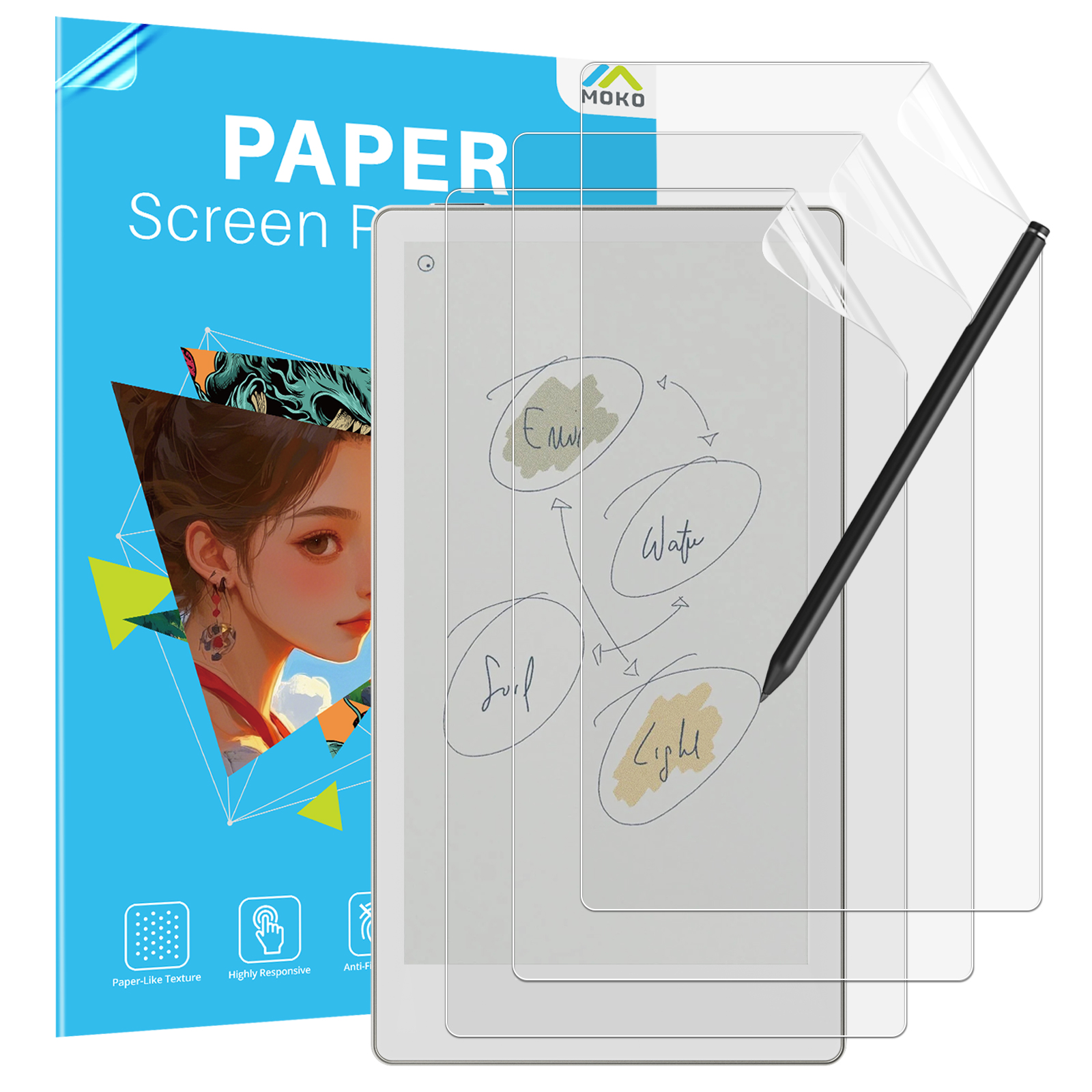Matte Anti Glare Screen - 3 Pack PaperFeeling Screen Protector for