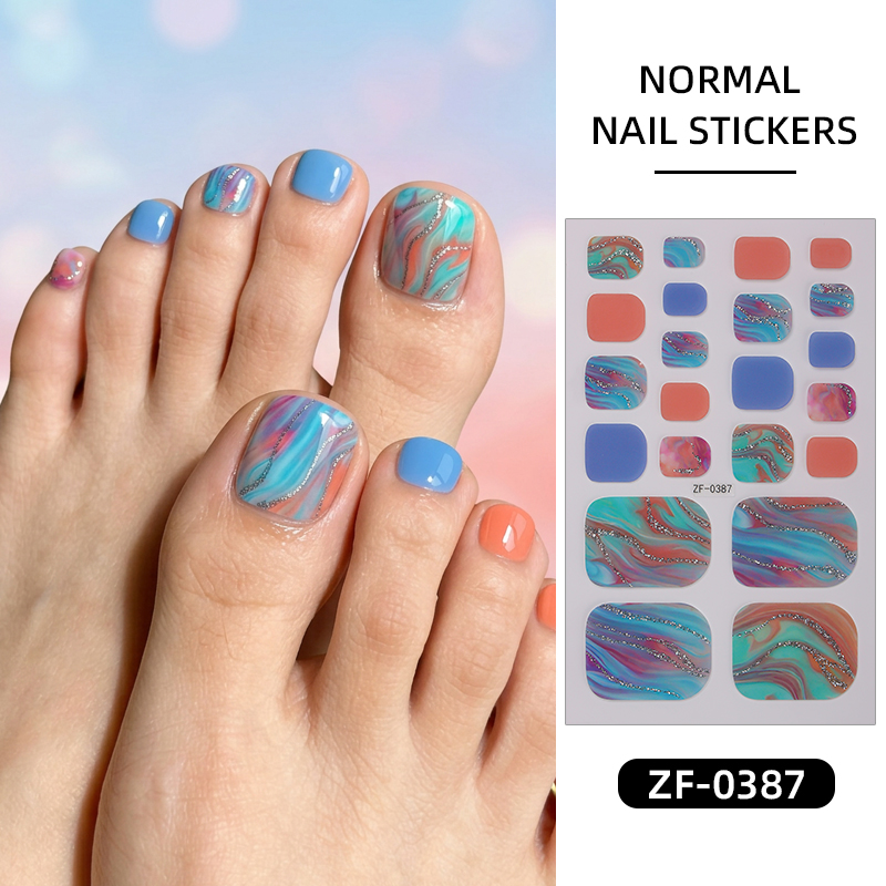 22Tips Gradient Marble Toe Nai - огляд і ціна Full Cover Adhesive