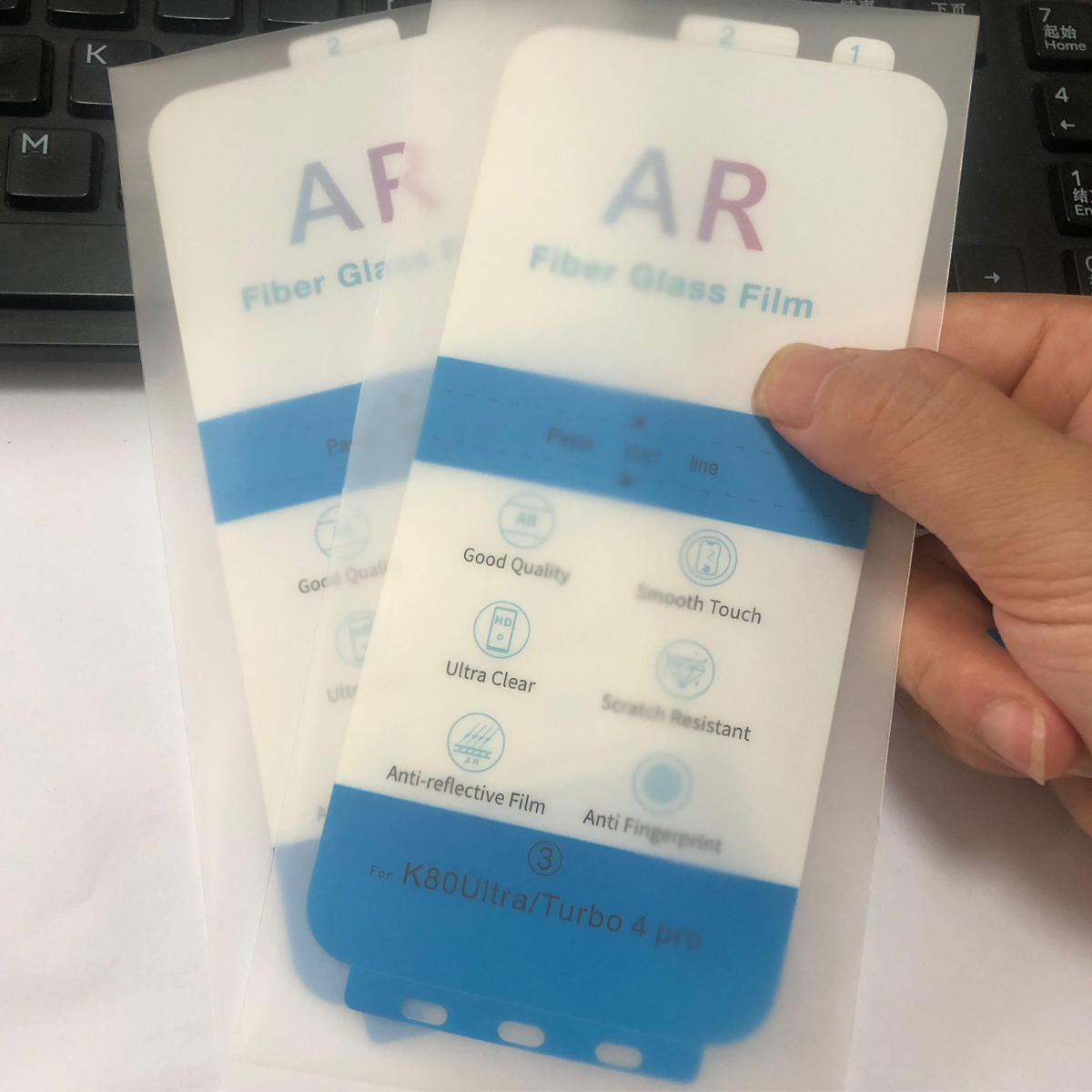 2Pcs AR Anti-Reflection PET Fi - огляд і ціна Screen Alignment Tool
