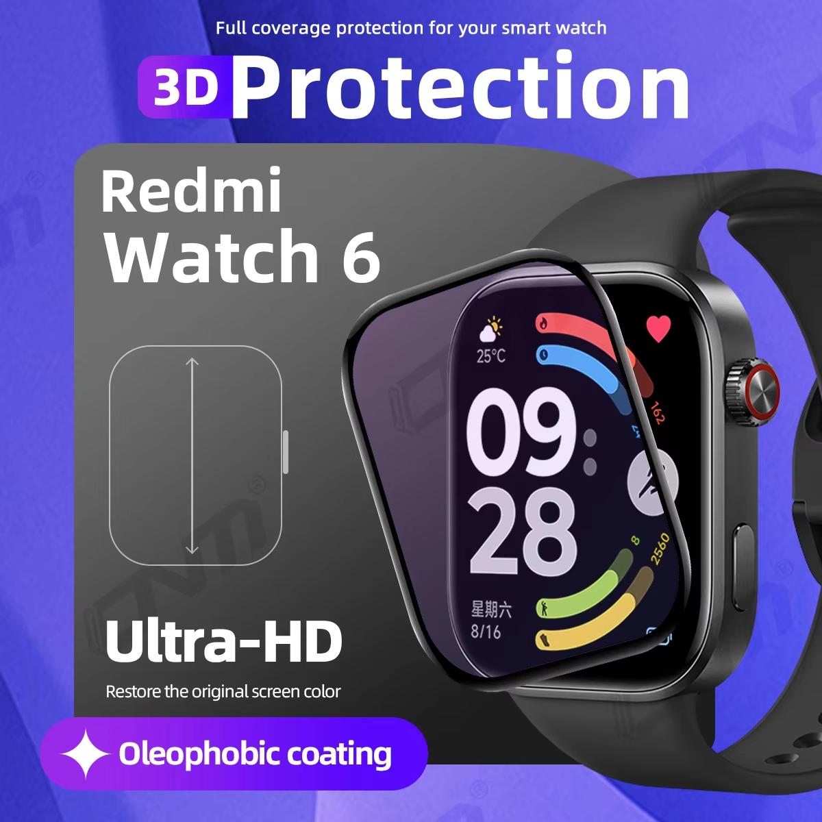 1-5Pcs Soft Film for Xiaomi Re - огляд і ціна Smartwatch Screen Film