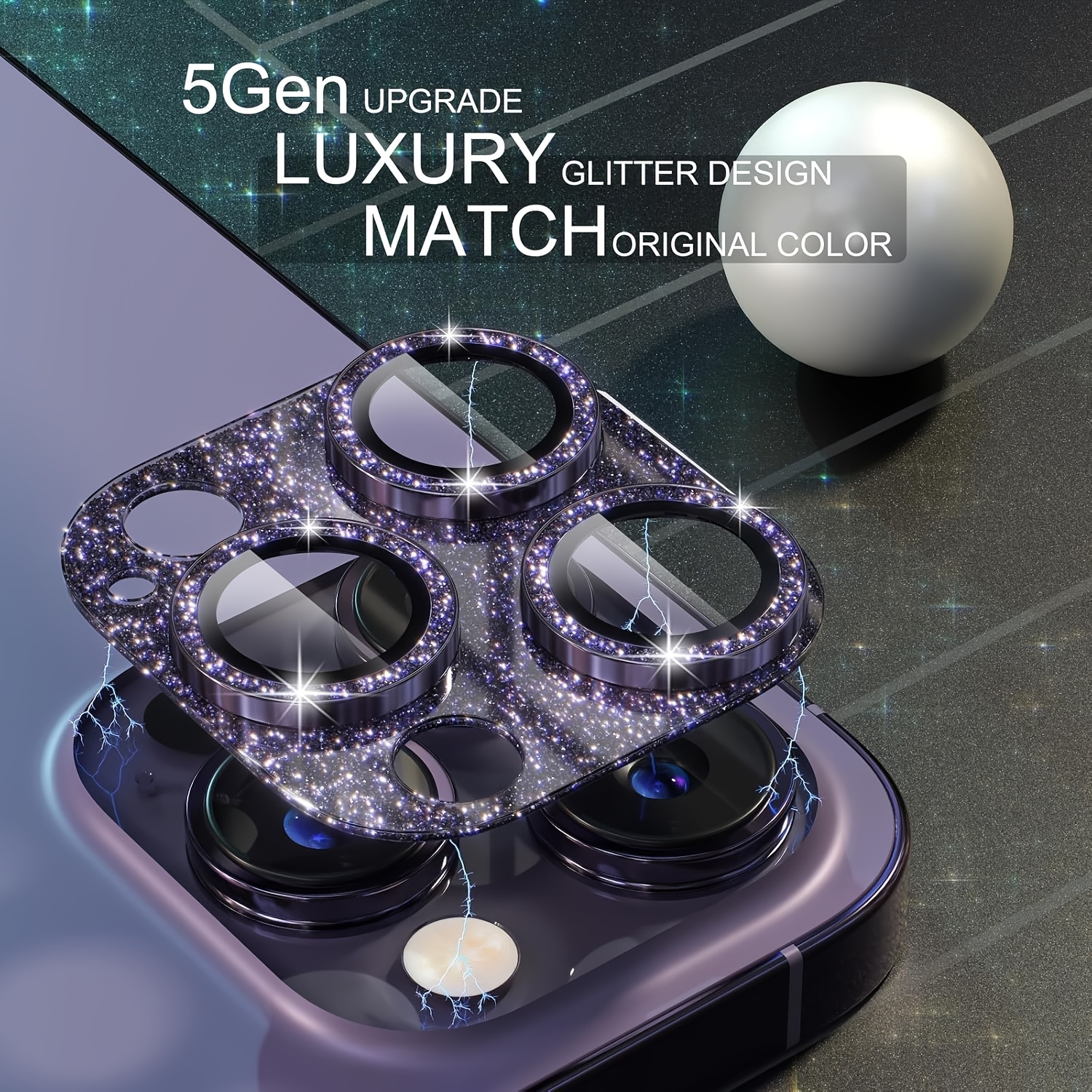 1 Pcs Glitter-Purple Camera Le - огляд і ціна Tempered Glass Screen 9H