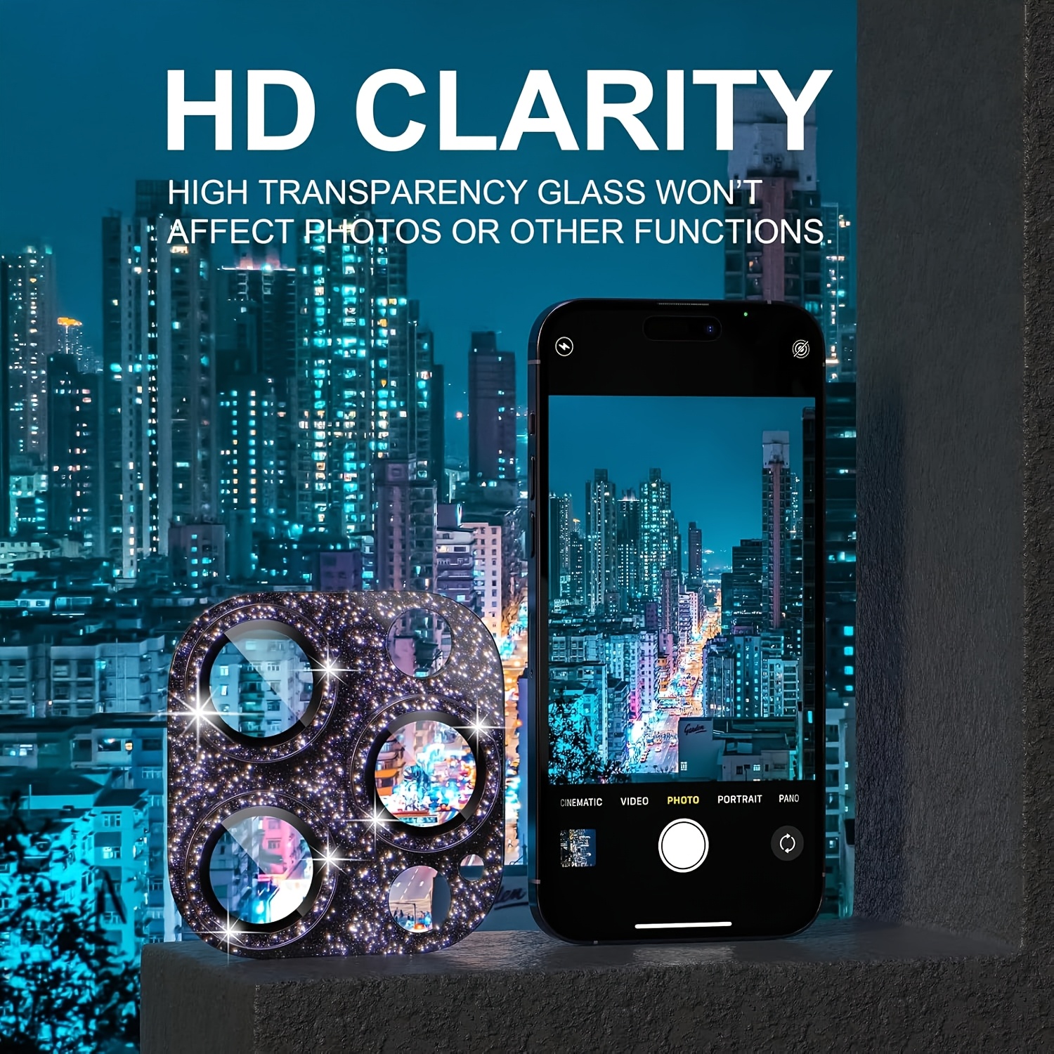 1 Pcs Glitter-Purple Camera Le - огляд і ціна Tempered Glass Screen 9H