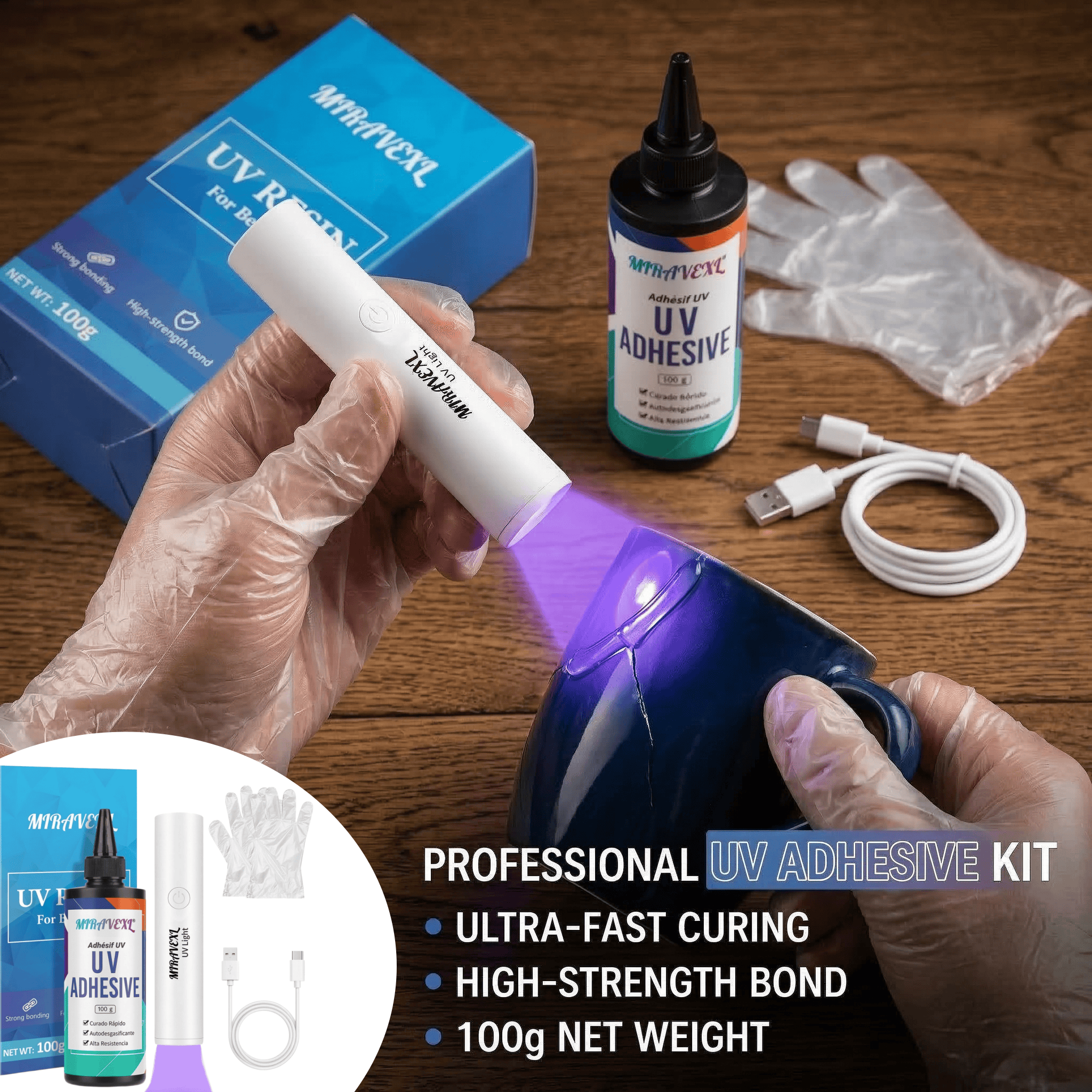 Upgraded UV Resin Kit with USB - огляд і ціна Liquid Uv Glue Kit