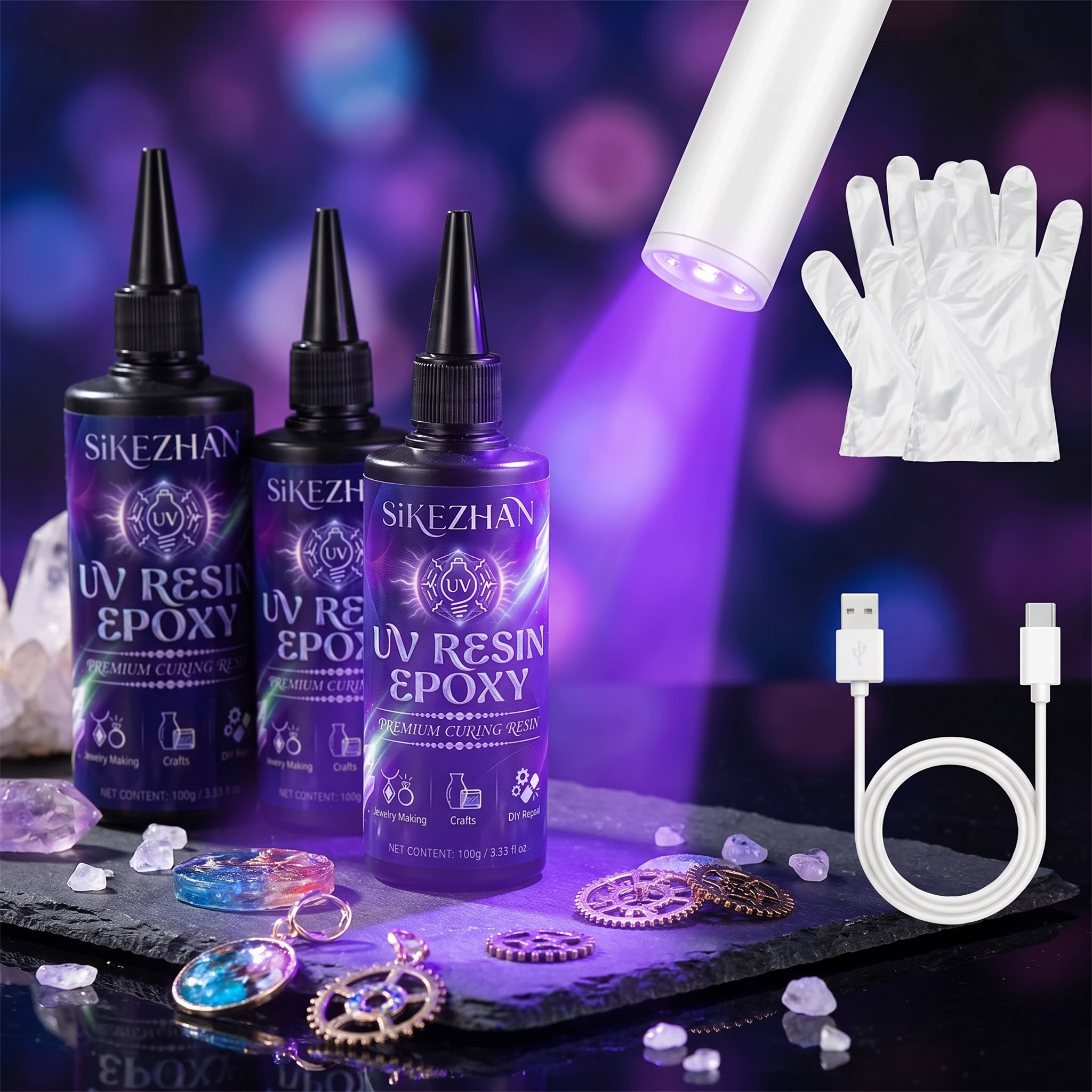 Crystal Clear UV Glue Kit with - огляд і ціна Liquid Uv Glue Kit