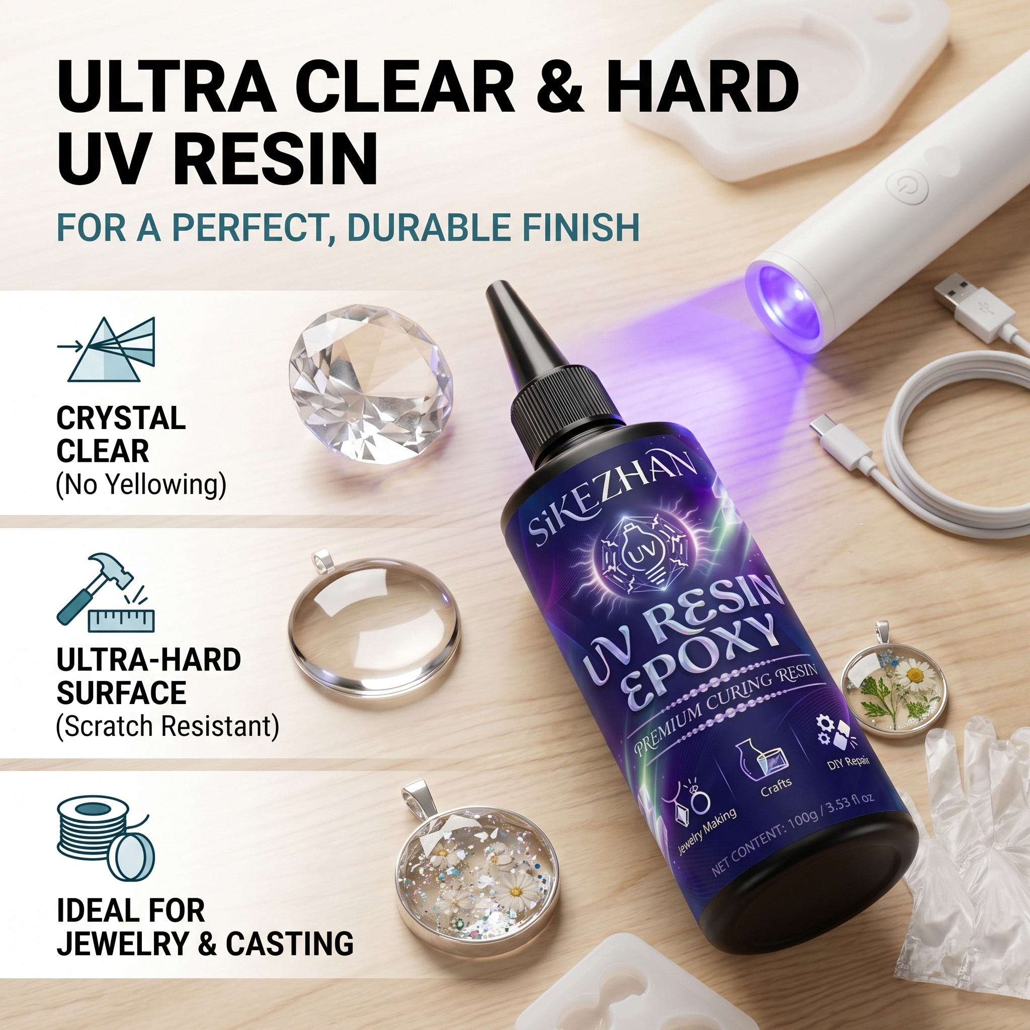 Crystal Clear UV Glue Kit with - огляд і ціна Liquid Uv Glue Kit