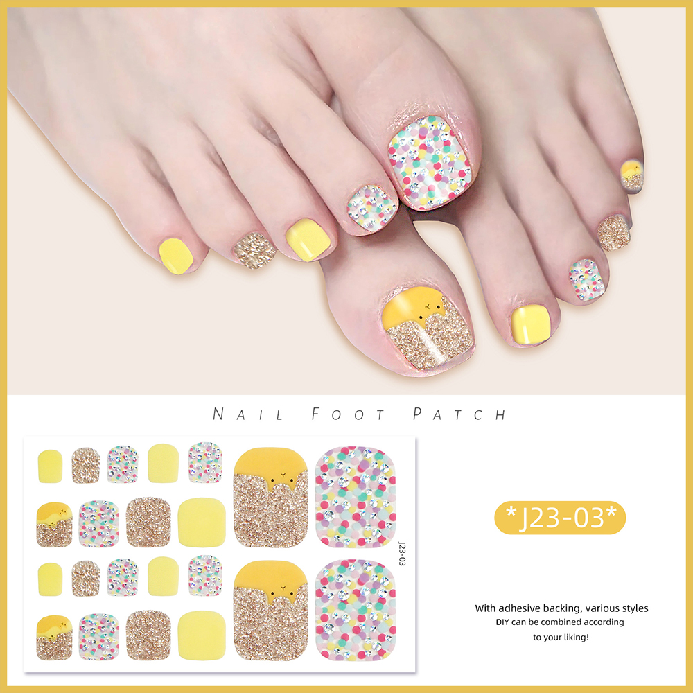 22tips/Sheet Toe Nail Stickers - огляд і ціна Full Cover Adhesive