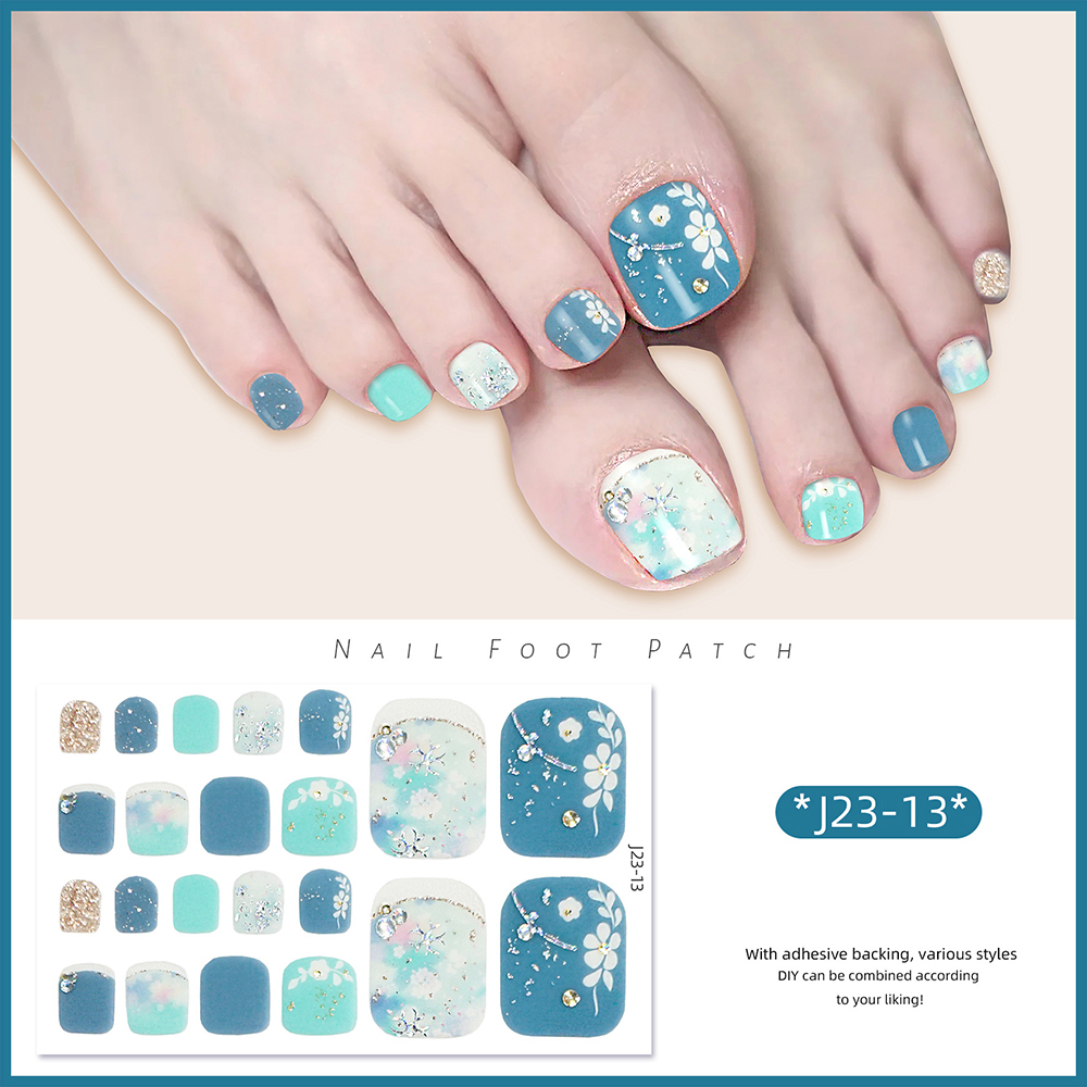 22tips/Sheet Toe Nail Stickers - огляд і ціна Full Cover Adhesive