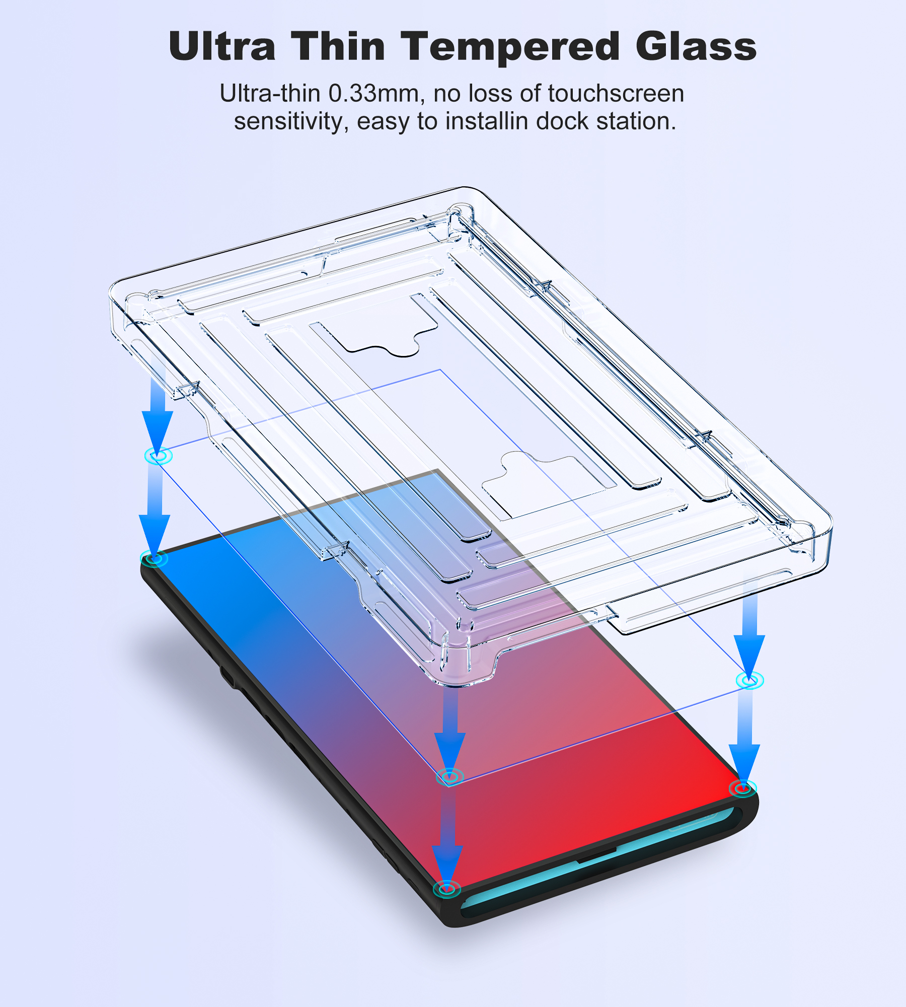 BEBONCOOL 2-Pack Tempered Glas - огляд і ціна Screen Alignment Tool