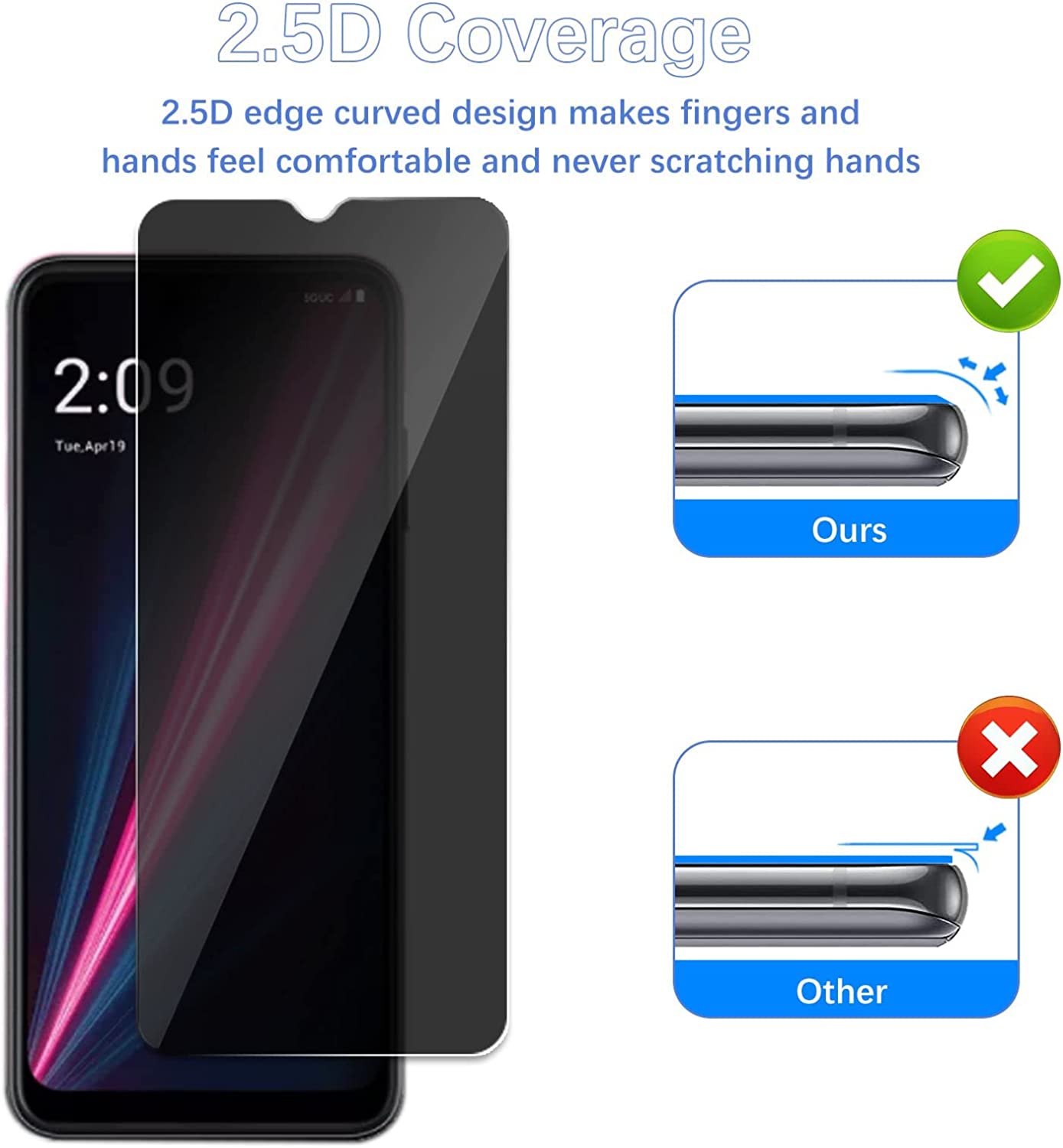 [2 Pack]Fit TCL 40 SE Privacy  - огляд і ціна Privacy Filter 2Pack