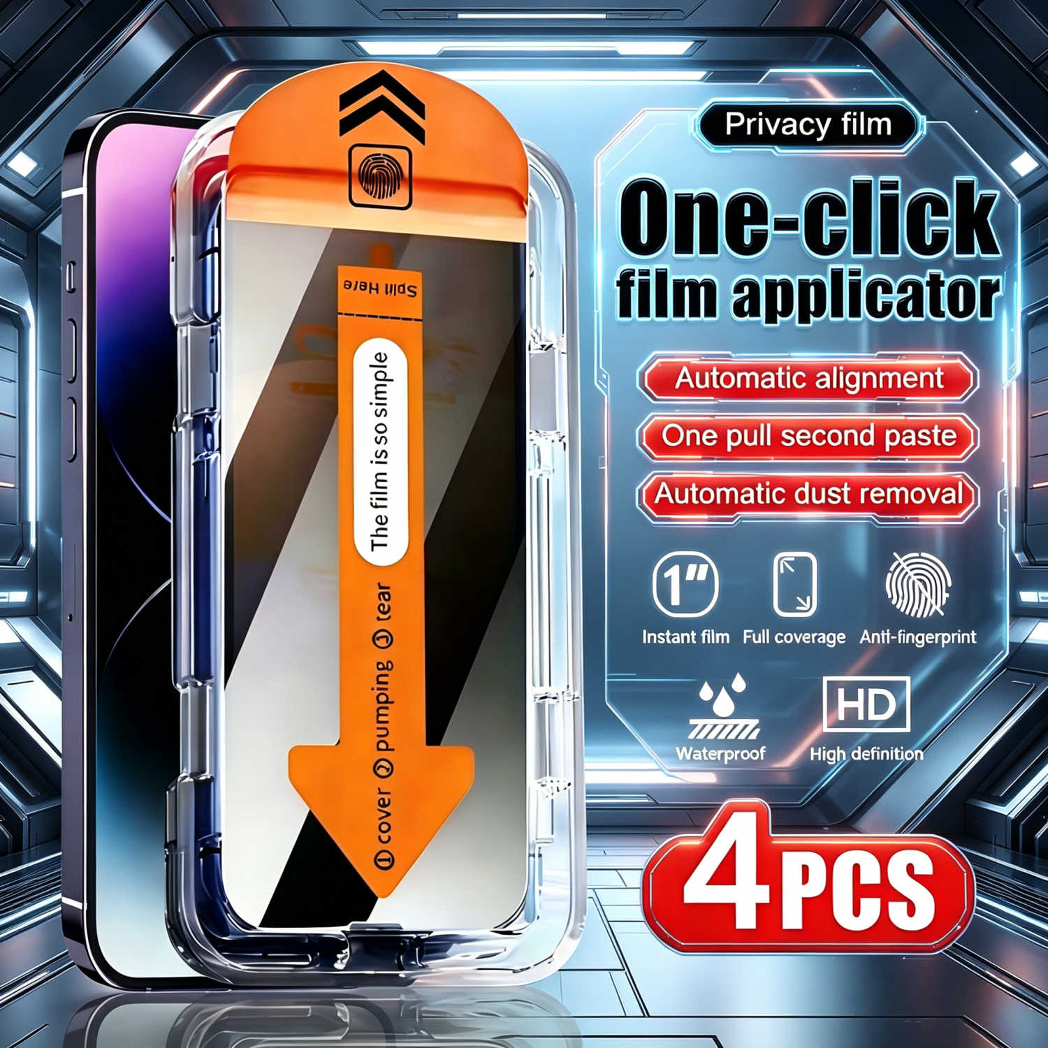 4pcs Privacy Protective Film S - огляд і ціна Screen Alignment Tool