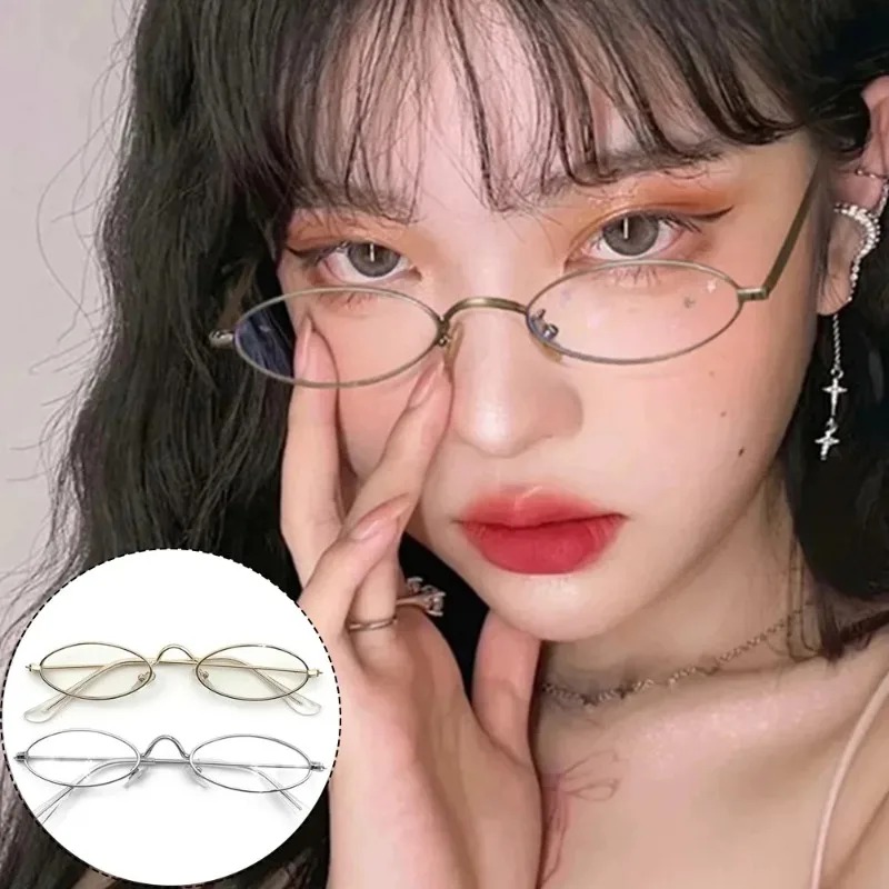Y2K Small Oval Metal Glasses W - огляд і ціна Anti Blue Light Film