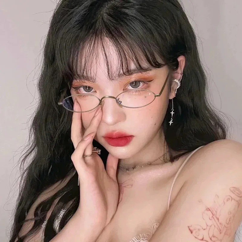 Y2K Small Oval Metal Glasses W - огляд і ціна Anti Blue Light Film