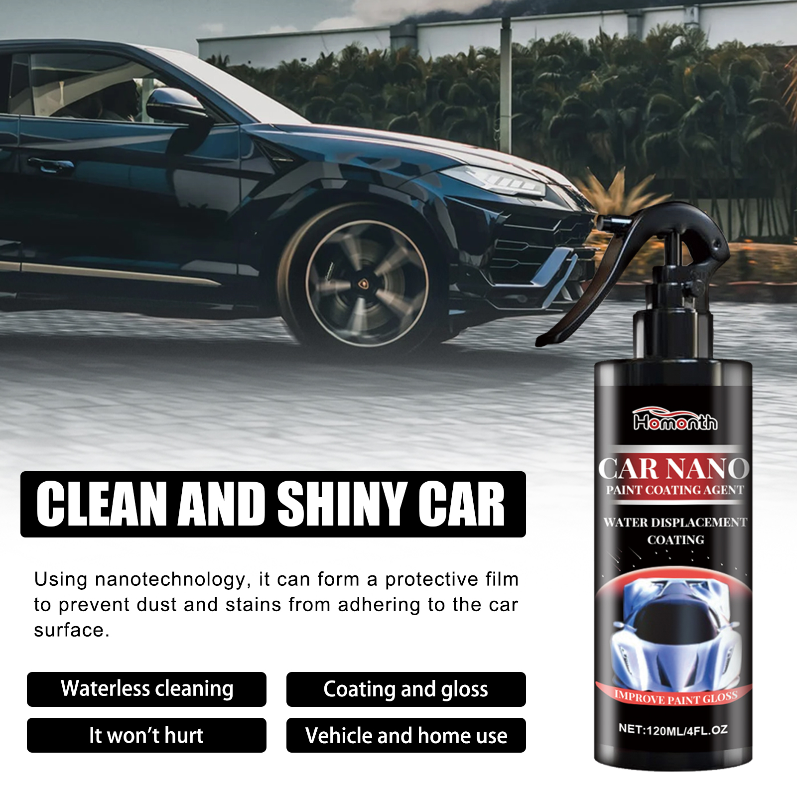 Nano Ceramic Coating Spray Car - огляд і ціна Nano Liquid Coating