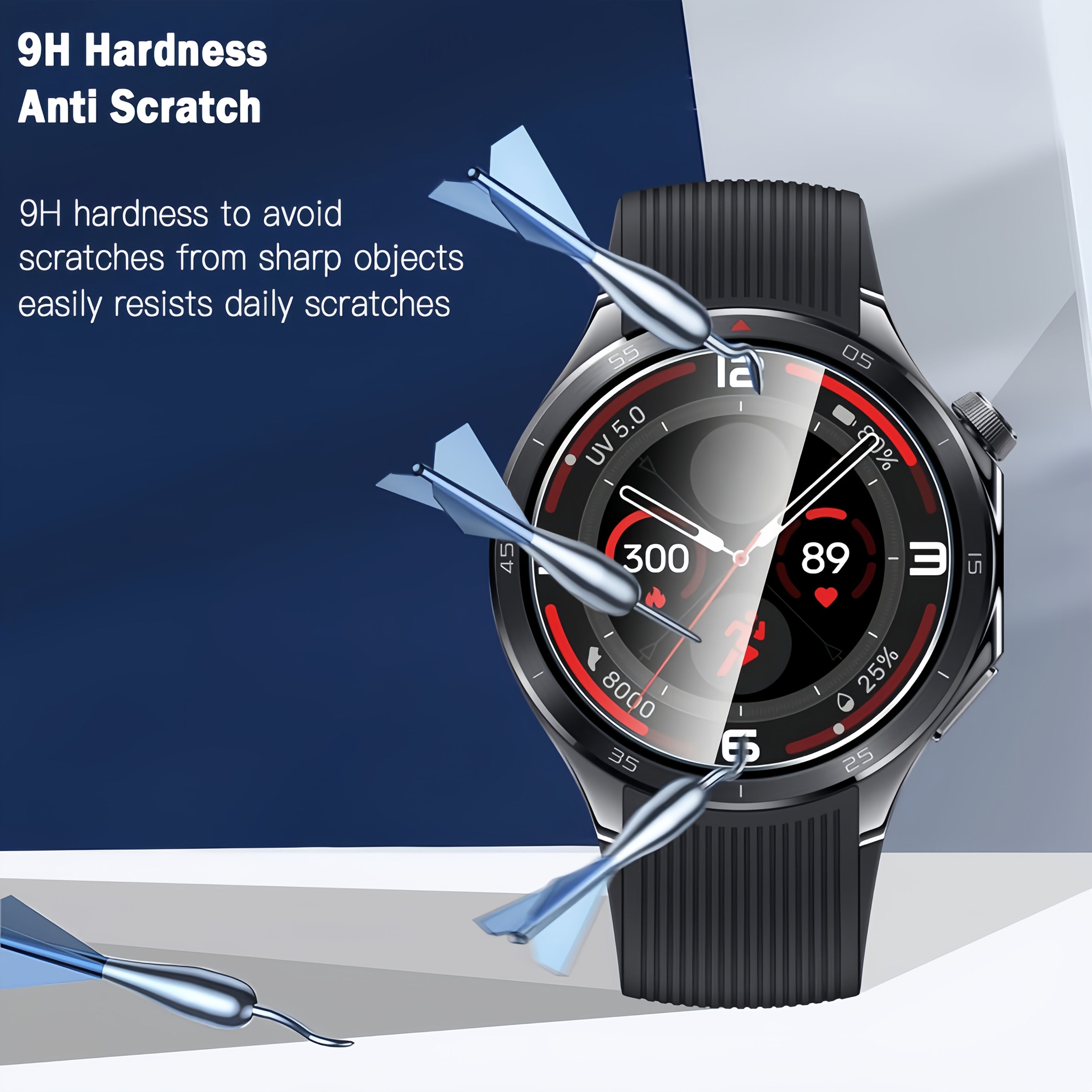3PCS 9H Tempered Glass Screen  - огляд і ціна Smartwatch Screen Film