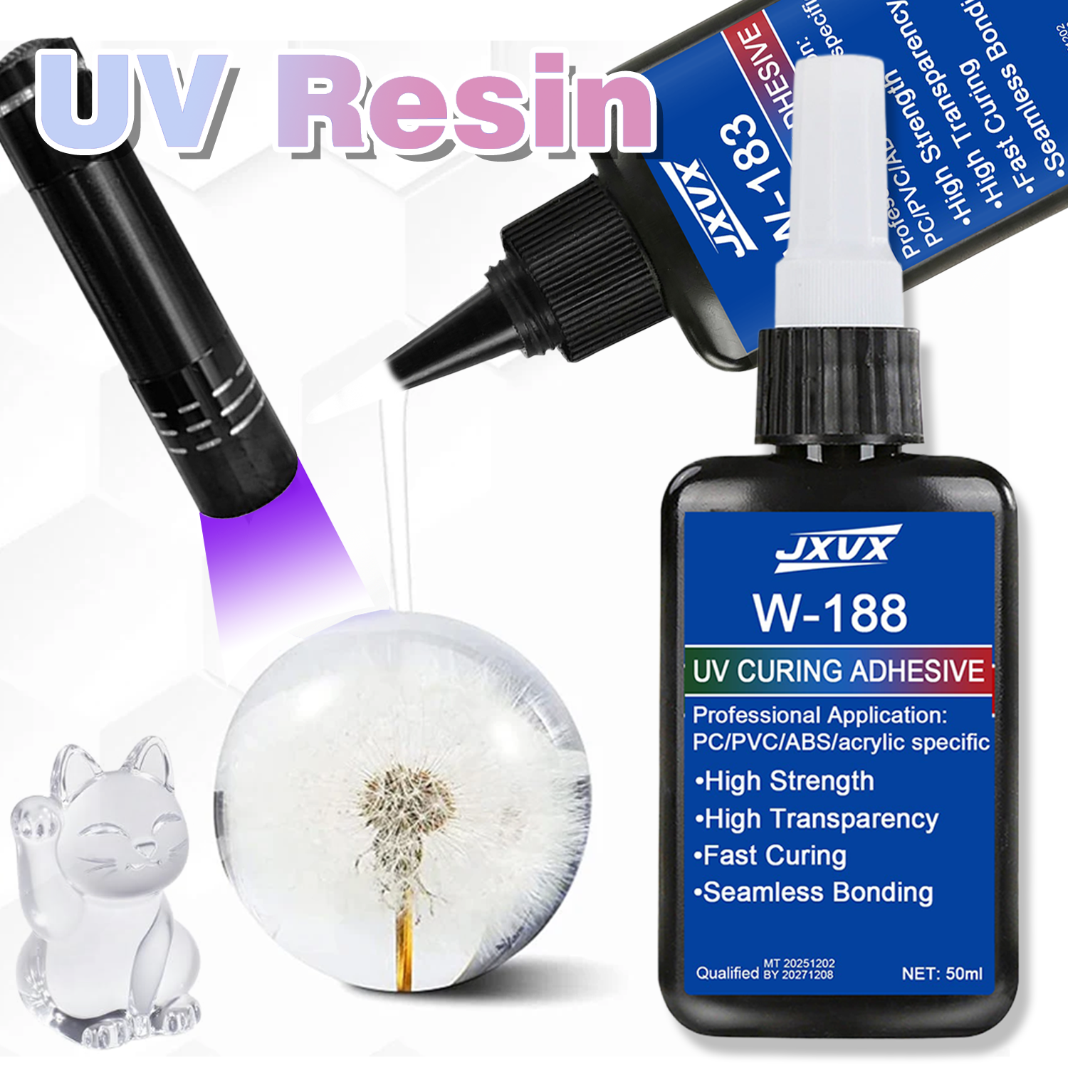 50ml UV Resin Kits With Lamp U - огляд і ціна Liquid Uv Glue Kit